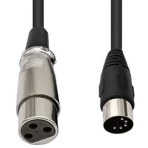 Seadream MIDI 5 Pin DIN Male to XLR 3 Pin Female Cable (1.64FT)