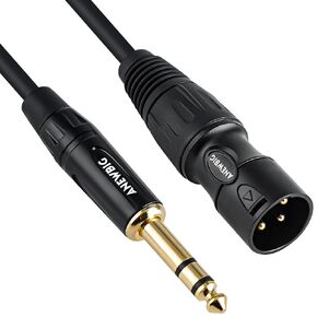 1/4 to XLR Cable, 6.35 mm TRS to XLR Male Cables, Quarter inch TRS Male to XLR Microphone Cord 3.3ft