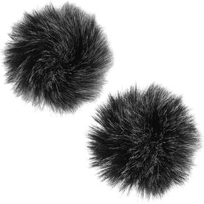 غطاء سترة مقاوم للرياح من Lavalier، ميكروفون ذو طية صدر السترة، 0.2 بوصة، زجاج أمامي فروي مقاوم للرياح، أبيض in Kuwait