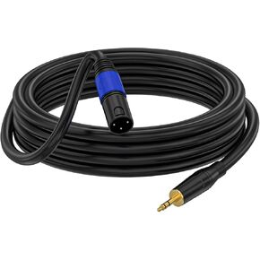 (1 حزمة XLR ذكر إلى 1/4 بوصة (6.35 مم) TRS جاك الرصاص كابل توصيل إشارة متوازن XLR إلى ربع بوصة كابل التصحيح - 5 أقدام in Kuwait