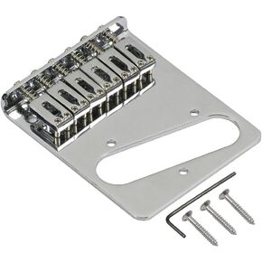 Telecaster Guitar Bridge Chrome Assembly with 6 Saddles for Tele Replacement parts Modern Style