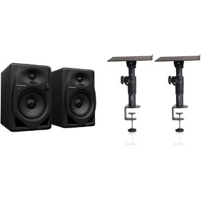 Pioneer DJ DM-50D-BT زوج مكبرات صوت لشاشة سطح المكتب النشطة مقاس 5 بوصة مع بلوتوث - أسود