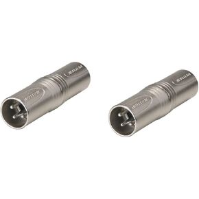 (2) Two Genuine NEUTRIK NA3MM 3-Pin XLR Male to XLR Male Coupler Adapter