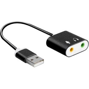 KIMAFUN USB External Stereo Sound Adapter for Windows and Mac with Two Separated 3.5mm Jack, Plug and Play No Drivers Needed…