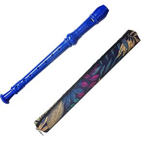 Soprano Recorder Instrument for Boys and Girls Beginners German Style C Key 8 Hole Descant Recorder Music with Clean Rod Storage Case (Light Blue)