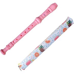 Soprano Recorder Instrument for Boys and Girls Beginners German Style C Key 8 Hole Descant Recorder Music with Clean Rod Storage Case (Light Blue)