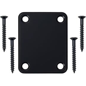 Banworks Neck Reinforcement Plate 4 Holes Rectangle Metal Guitar Neck Plate Neck Joint Back Mounting Plate for Fender Strat ST Tele Guitar Bass JT/JQB-01 Golden
