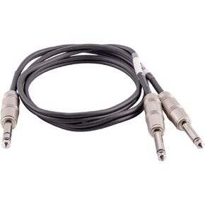 Seismic Audio 3 Foot TRS Male to Dual 1/4 Inch TS Y Splitter Cable-Interface Cord (SA-Y83)