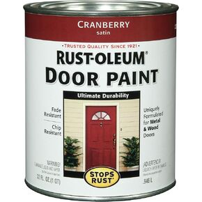 Rust-Oleum 238310 Front Door Oil Paint, Quart, Black 32 Fl Oz (Pack of 1)