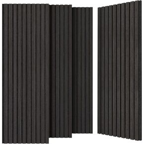 UMIACOUSTICS 4 PCS Wood Wall Panels, 47.2" x 15.7" Diffusion Panels, Sound Absorbing Panels for Home Office Cinema