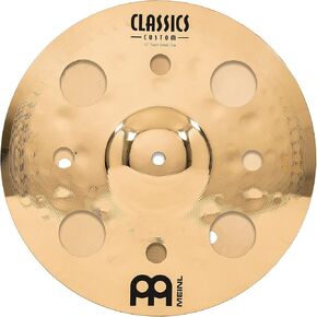 Meinl 12" Trash Stack Cymbal Pair with Holes - Classics Custom Brilliant - Made In Germany, 2-YEAR WARRANTY (CC12-STK)