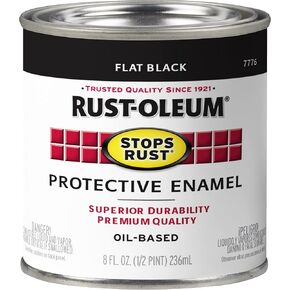 Rust-Oleum 7790502 Protective Enamel Paint Stops Rust, 32-Ounce, Flat White, 1 Quarts (Pack of 1)