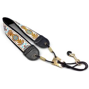 lightstar IRIN Embroidery Saxophone Neck Strap - (Comfort, Breathable, Metal Swivel Snap Hook) Sax Neck Strap for Alto Tenor