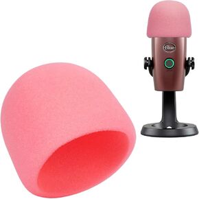 Blue Yeti Nano Mic Pop Filter - Microphone Cover Compatible with Blue Yeti Nano Microphone, Soundproofing Noise Reduction, Improving Sound Quality, Pop Filter for Blue Yeti Nano Mic by SUNMON（Pink）