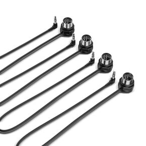 CME TRS MIDI Cable 4-Pack - TRS Type A (3.5mm - 1/8") to 5-pin DIN, 2FT / 60CM, Low-Profile - Mirrored 45-Degree Angled Ultra-Thin Plugs for Compact Spaces - Ideal for Synths & Pedalboards