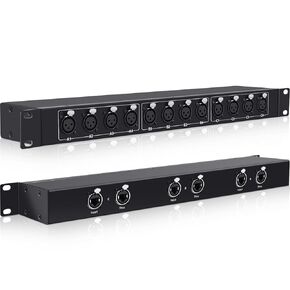 XLR Balanced Patchbay XLR Stage Box 12 Channel 3 Pin Multi Network Cable Extender for Stage Lighting and Home Recording Studio Compatible (Male)