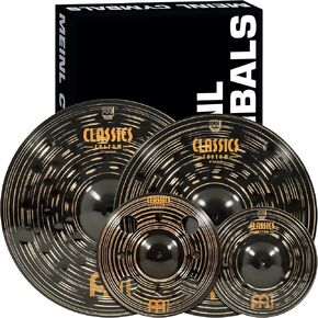 Meinl Cymbals Classics Custom Dual Complete Cymbal Set Box Pack, Dark and Brilliant Finish — Made in Germany — for Rock, Metal and Fusion, 2-Year Warranty (CCDU141620)