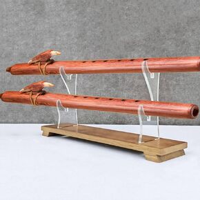WANLIAN flute stand desktop flute display stand wood and acrylic flute stand for Flute indian flute display stand (monolayer)