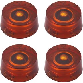4Pcs Electric Guitar Knobs Amber Volume Tone Speed Control Knob Brown for Epiphone Les Paul SG Guitar Acccessories