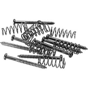 PATIKIL Bass Guitar Pickguard Mounting Screws with Spring M2.5x26mm Bass Pickup Ring Mounting Screws for Bass and Guitar Black 8 Pack