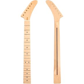 Banana Head Guitar Neck 22 Fret 25.5 Inch Maple Fretboard Bolt On for Electric Guitar Parts Replacement,14" Fretboard Radius