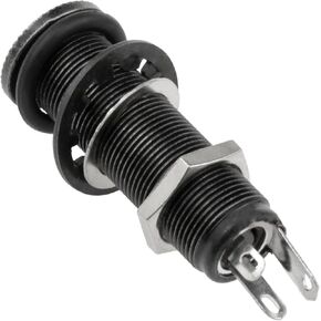 PIYANYO-1PCS 3-pin black barrel type cylindrical input jack plug socket 6.35mm stereo electric guitar bass