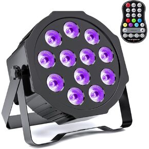 Rechargeable Par Lights Uplights RGBWA+UV 6-in-1 LED Battery Powered Stage Lights, HOLDLAMP Lights Sound Activated with Remote & DMX Control for Festival Event Wedding Bar Church