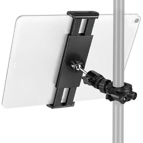 CAHAYA Tablet Holder for Microphone Stand: Adjustable iPad Mount Holder for Mic Stand and Music Stand Phone Holder Mount CY00368-1