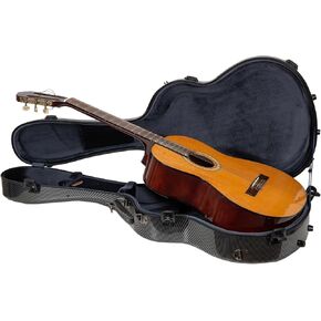 Crossrock Ultra-light Fiberglass Dreadnought Guitar Case-Fits Martin D28, Compatible to Taylor 814CE, with Protective Cover, TSA Lock, Net Weight 7 lb-Black (CRF5030DBK)
