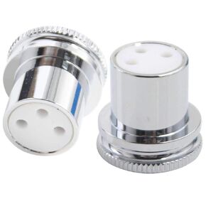 BNKENX Female XLR Noise Reducing Caps Nickel Plated PTFE (Teflon) Insulation Noise Stopper XLR Plug Dust Proof Caps Nickel Plated Female XLR Caps Pack of 2
