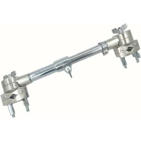 Dual Drum Clamp 360° Rotating Multi Clamp V to V Telesc Clamp Double Drum Clamp 2 Hole Universal Adjustment Clamp Percussion Extended Mounting Clamp Bracket for Drum Set Hardware Accessories