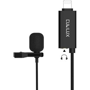 ميكروفون لايتنينج أحادي الاتجاه من كوبيلوكس مع مقبس 3.5 مم لجهاز iPhone iPad، ميكروفون Lightning Lavalier لمدونة الفيديو، والغناء، والاجتماعات عبر الإنترنت، بطول 5 أقدام in Kuwait