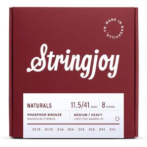 Stringjoy BB1034 Brights 80/20 Bronze Mandolin Strings, (Light Gauge - 10-34)