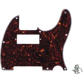 8 Hole Tele Mini Humbucker Pickguard with Mini Humbucker Pickup Hole for Tele/Telecaster Aged White