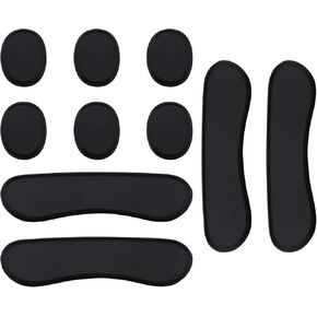 ECSiNG 10PCS Drum Dampener Gel Pads Soft Silicone Oval and Long Strip Drum Silencers Pads for Drums Kits Snare Drums Cymbal Percussion Instrument Black