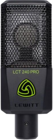 ميكروفون مكثف قلبي من Lewitt LCT-240 Pro مع حامل للصدمات (أسود) مع حامل ميكروفون مع ذراع ثابت وكابل XLR in Kuwait