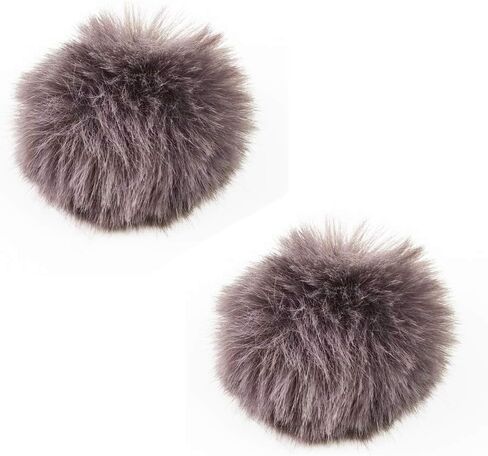Lavalier Microphone windproof Sweater Cover 2 Pack Lapel Microphone 0.2 Inch Furry Windproof Windscreen White in Saudi Arabia