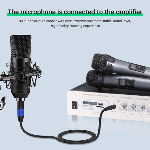 (1 حزمة XLR ذكر إلى 1/4 بوصة (6.35 مم) TRS جاك الرصاص كابل توصيل إشارة متوازن XLR إلى ربع بوصة كابل التصحيح - 5 أقدام in Kuwait