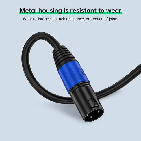 (1 حزمة XLR ذكر إلى 1/4 بوصة (6.35 مم) TRS جاك الرصاص كابل توصيل إشارة متوازن XLR إلى ربع بوصة كابل التصحيح - 5 أقدام in Kuwait