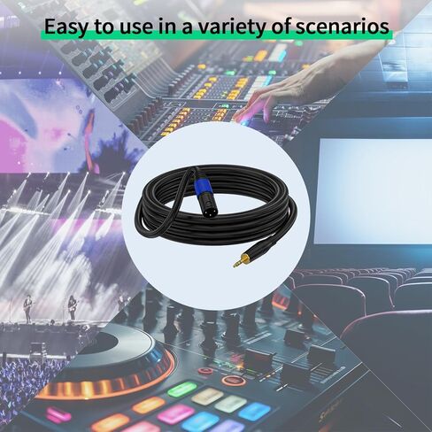 (1 حزمة XLR ذكر إلى 1/4 بوصة (6.35 مم) TRS جاك الرصاص كابل توصيل إشارة متوازن XLR إلى ربع بوصة كابل التصحيح - 5 أقدام in Kuwait