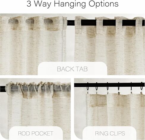 ستائر تيراكوتا شفافة بطول 84 بوصة - ستارة بوهو لغرفة النوم ستارة بوهيمية شبه شفافة محروقة باللون البرتقالي الخيش الخفيف ستارة من الكتان بجيب قضيب، ديكور الخريف والخريف لغرفة المعيشة in Kuwait