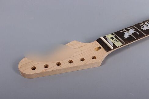 Canada Maple Guitar neck for ST style diy 22 Fret 25.5inch Rosewood Fretboard Man Wolf Inlay Replacement part in Saudi Arabia
