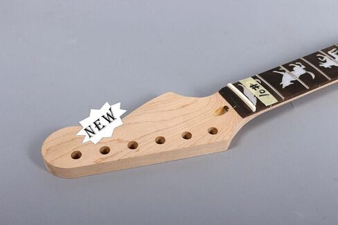 Canada Maple Guitar neck for ST style diy 22 Fret 25.5inch Rosewood Fretboard Man Wolf Inlay Replacement part in Saudi Arabia