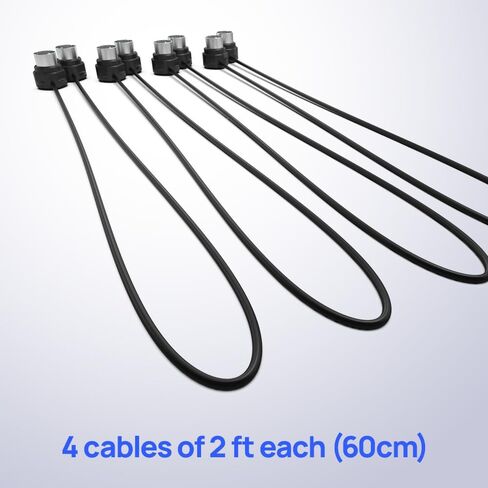 CME MIDI Cable 4-Pack - 3FT / 90cm, 5-pin DIN, Low-Profile - Mirrored 45-Degree Angled Ultra-Thin Plugs for Compact Spaces - Ideal for MIDI Interface, Pedalboard, Keyboard in Saudi Arabia