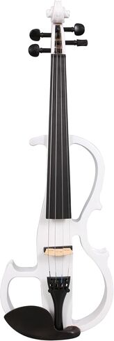 Yinfente 16inch Electric Viola solid wood with ebony viola fingerboard, chin rest, viola pegs, viola case bow, black silent voila for professional or beginners to practice (black) in Saudi Arabia