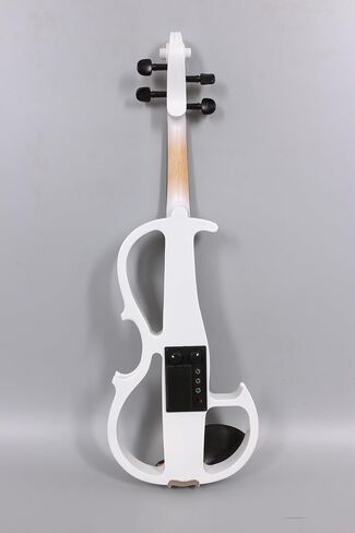 Yinfente 16inch Electric Viola solid wood with ebony viola fingerboard, chin rest, viola pegs, viola case bow, black silent voila for professional or beginners to practice (black) in Saudi Arabia