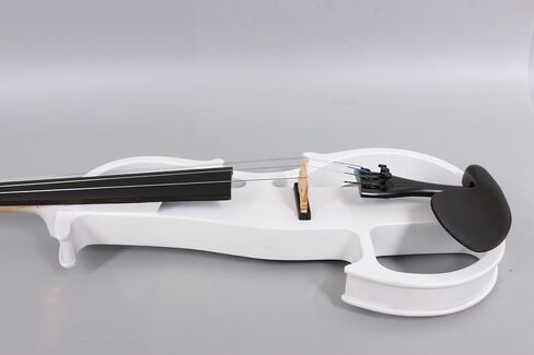 Yinfente 16inch Electric Viola solid wood with ebony viola fingerboard, chin rest, viola pegs, viola case bow, black silent voila for professional or beginners to practice (black) in Saudi Arabia