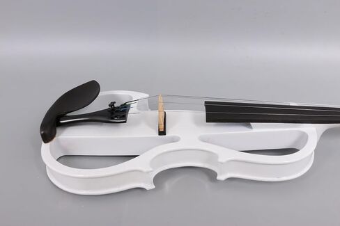 Yinfente 16inch Electric Viola solid wood with ebony viola fingerboard, chin rest, viola pegs, viola case bow, black silent voila for professional or beginners to practice (black) in Saudi Arabia