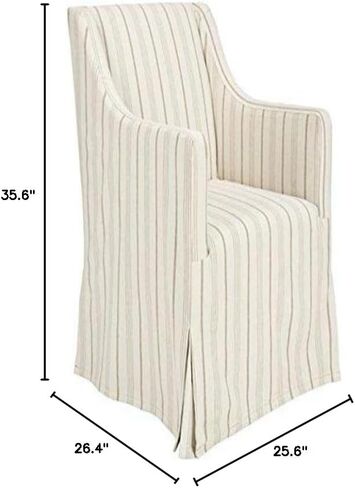 Safavieh Mercer Collection Carson Slipcover Side Chair, Beige in Saudi Arabia