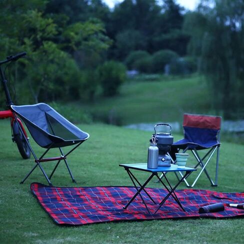 طاولة تخييم محمولة قابلة للطي من AOUTACC، طاولة تخييم خفيفة الوزن وقابلة للطي وقابلة للطي من الألومنيوم مع حقيبة حمل للنزهة والطهي والتخييم ومهرجان الشاطئ (أسود) in Saudi Arabia